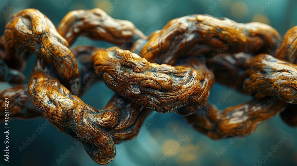 Abstract Wooden Chain. Abstract Wooden Chain.