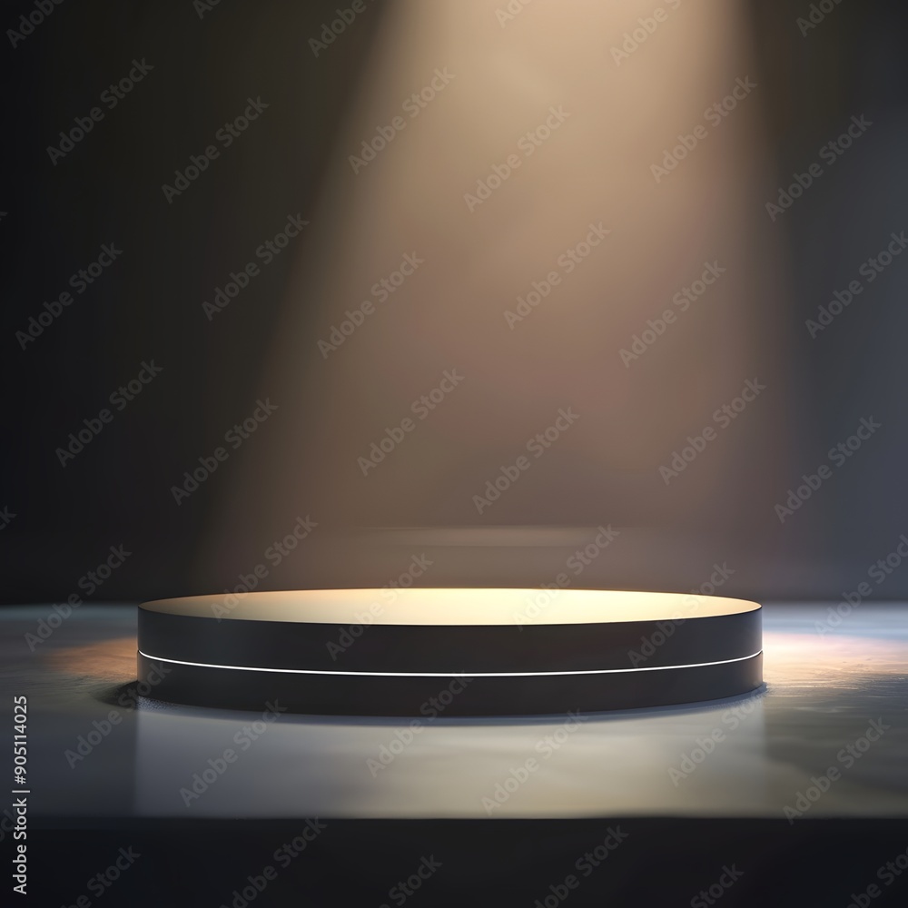 Beautiful Of 3d Realistic Of Empty podium mockup stage realistic for Product Showcase