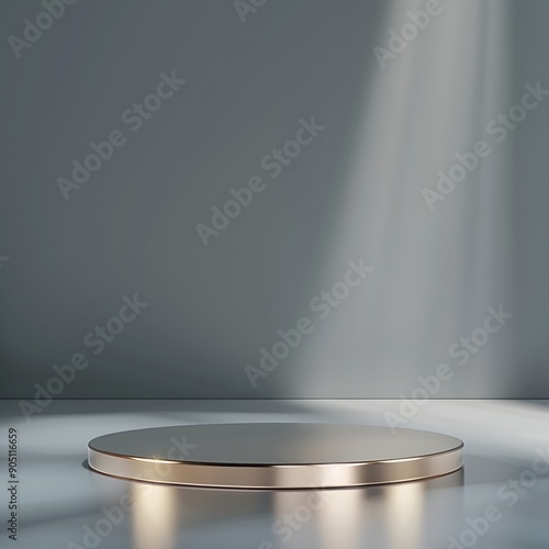 Beautiful Of 3d Realistic Of Empty podium mockup stage realistic for Product Showcase