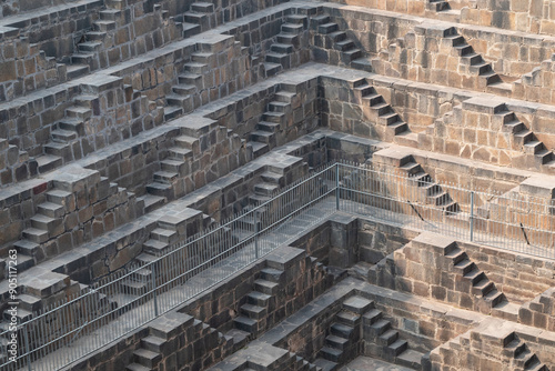 ancient chand baori stepwell built in 8th century in Rajasthan, India photo