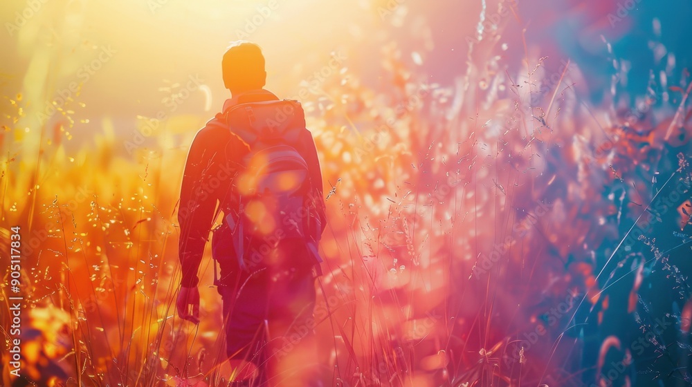 170. Hiker, movie style, vibrant hues, nature-inspired pattern, low angle, high contrast, glowing light, color grading, 170. Hiker, movie style, vibrant hues, nature-inspired pattern, low angle, high contrast, glowing light, color grading,