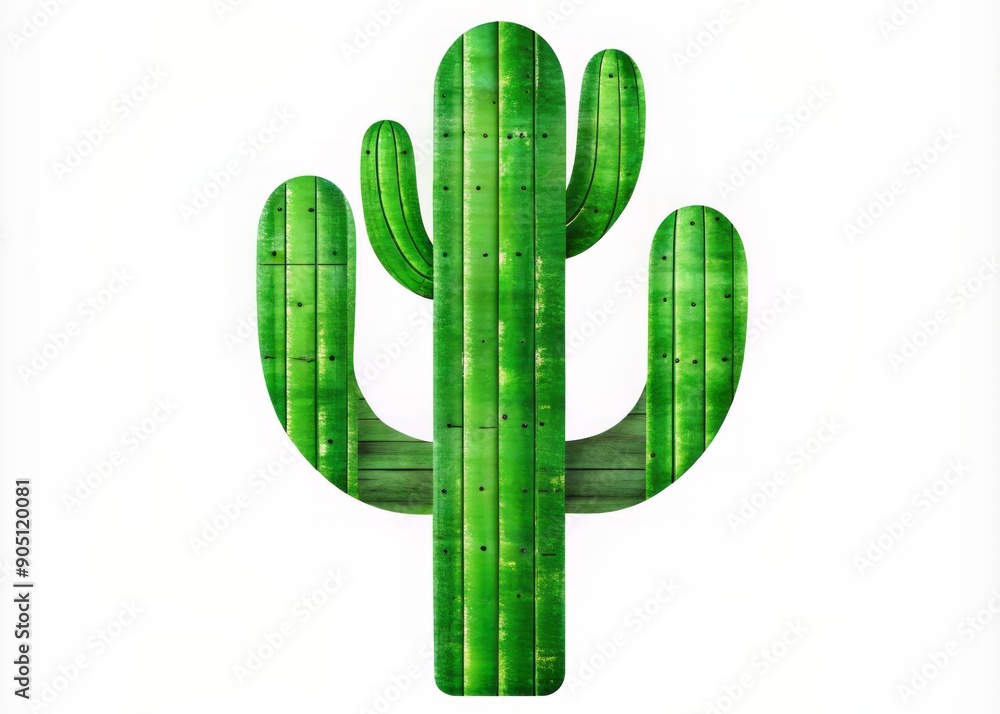 Vibrant green cactus icon with a rustic wooden texture, isolated on a white background, perfect for adding a touch of natural charm to design projects. Vibrant green cactus icon with a rustic wooden texture, isolated on a white background, perfect for adding a touch of natural charm to design projects.