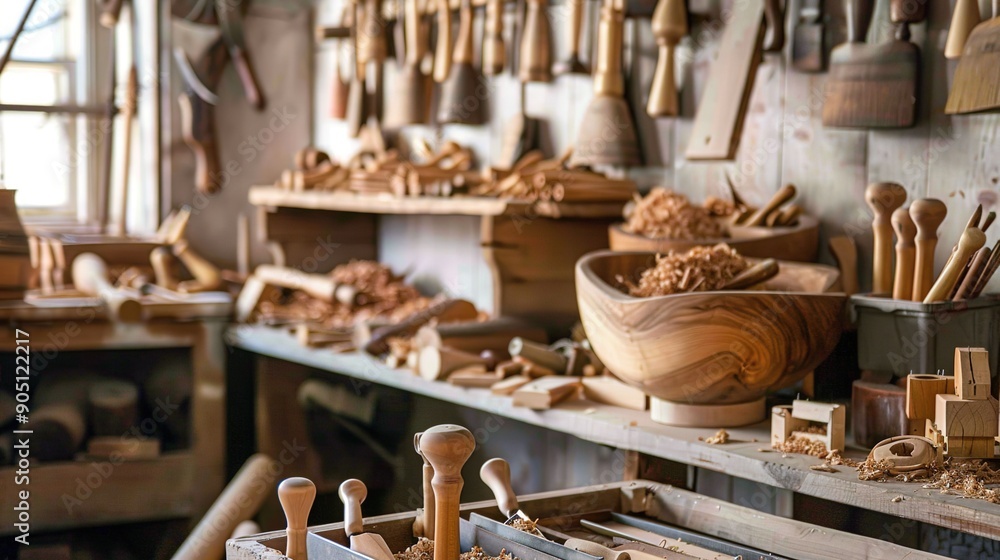 Fototapeta premium Supporting Local Woodworkers and Makers create a image