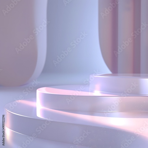 Beautiful Of 3d Realistic Of Empty podium mockup stage realistic for Product Showcase