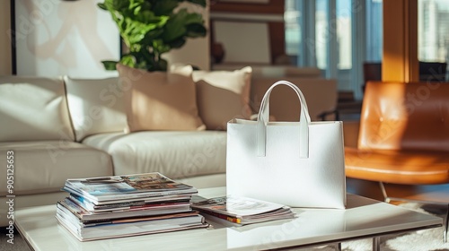 Wallpaper Mural Living Room Tote Bag Mockup | Tote bag mockup | realistic Torontodigital.ca