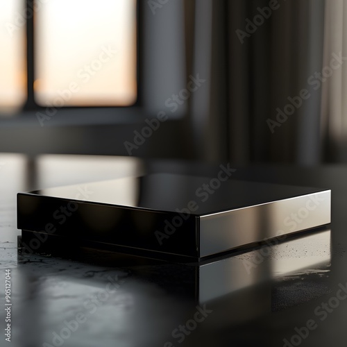 interior of a modern house with close up product display podium