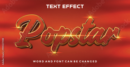 Popstar editable text effect