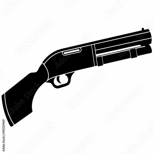 shot gun logo icon silhouette vector style