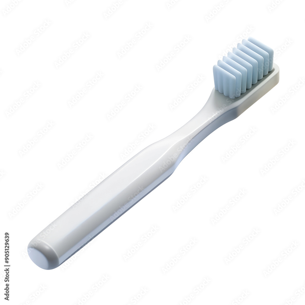 white Toothbrush, transparent background, 3D Rendering, isometric white Toothbrush, transparent background, 3D Rendering, isometric