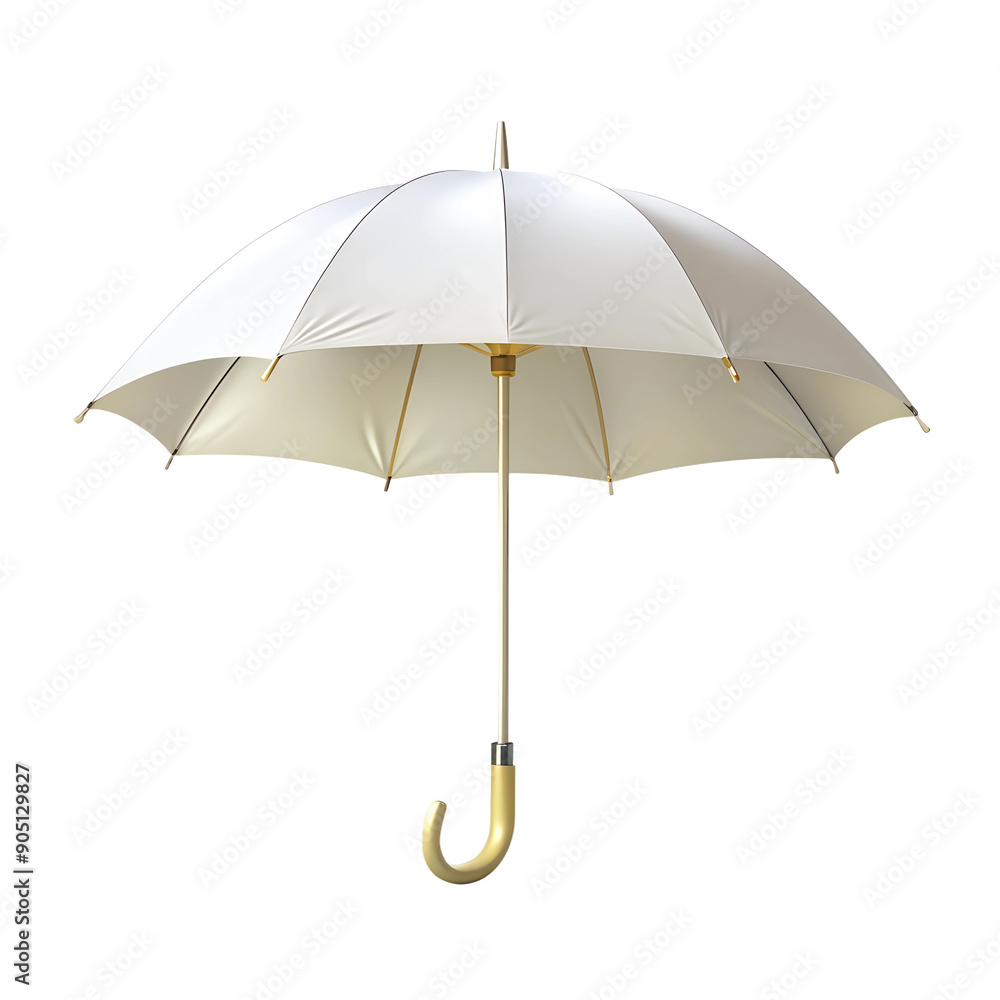 white Umbrella, isolated on a translucent background, 3D Rendering, isometric white Umbrella, isolated on a translucent background, 3D Rendering, isometric