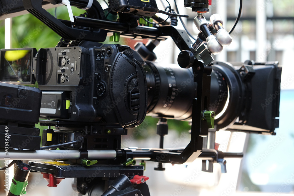 Fototapeta premium Video camera , film crew production