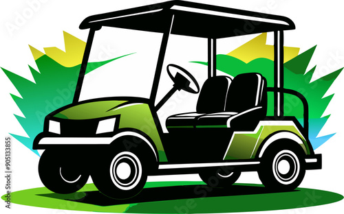 Golf Cart icon Vector, Electric Vehicle