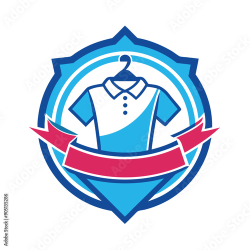 vector laundry service logo design template