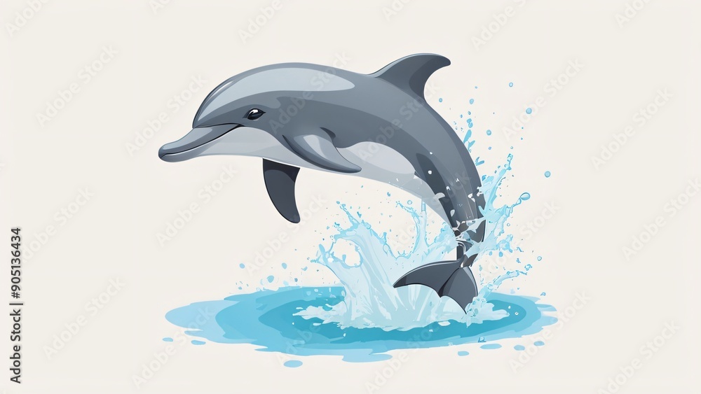 clipart isolated of leaping dolphin with splash clipart isolated of leaping dolphin with splash