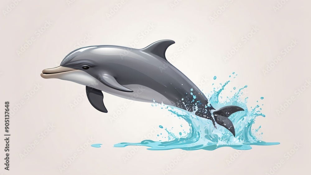 clipart isolated of leaping dolphin with splash clipart isolated of leaping dolphin with splash