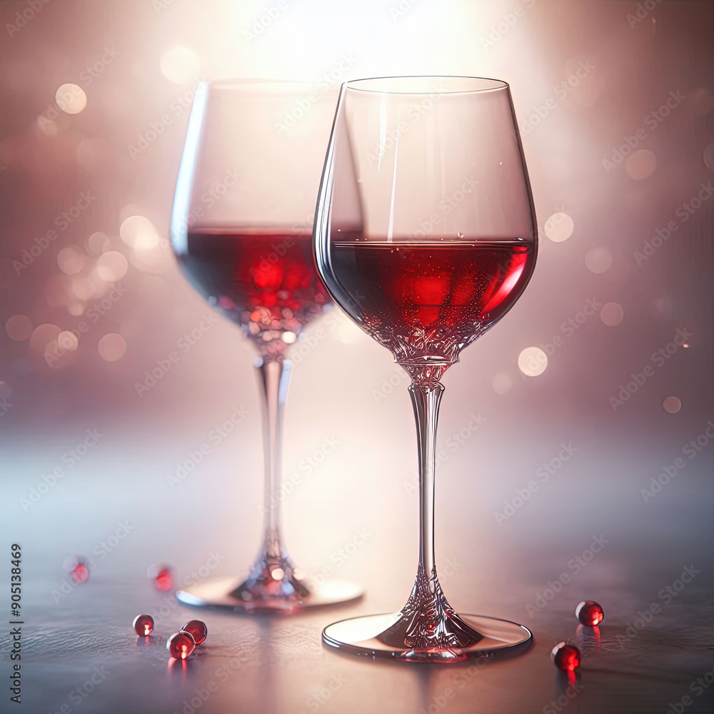 Captivating Curves: A Pair of Exquisite Wine Glasses Captivating Curves: A Pair of Exquisite Wine Glasses