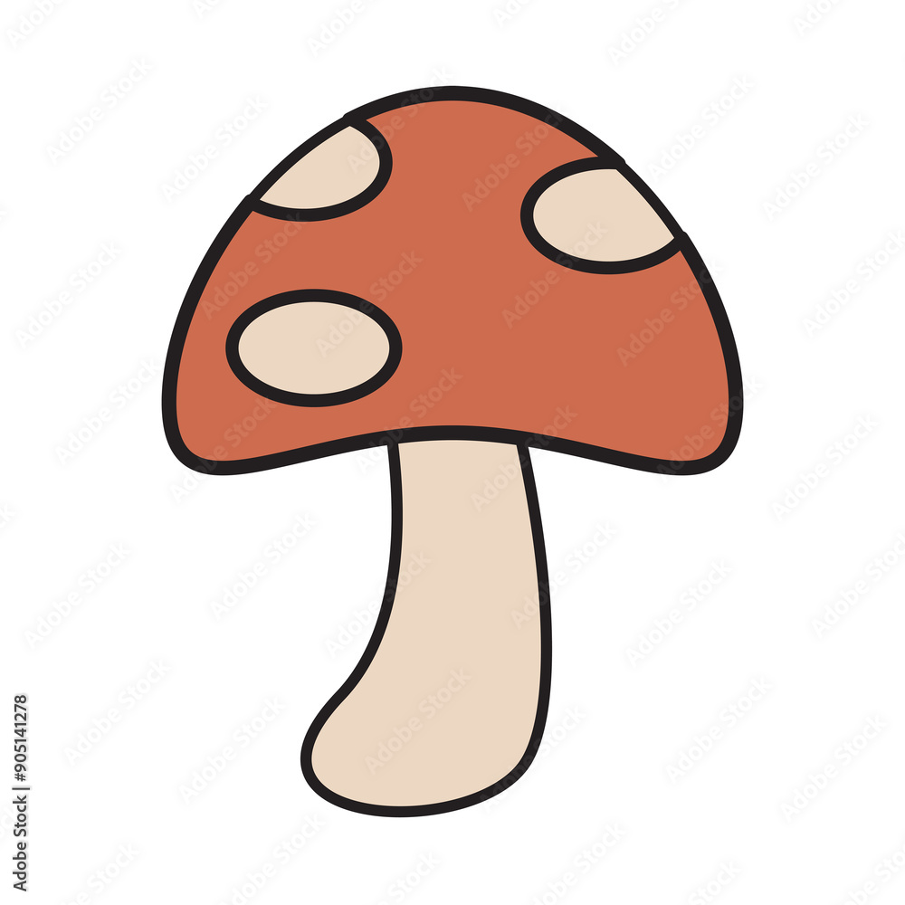 Mushroom png, retro illustration, transparent background Mushroom png, retro illustration, transparent background
