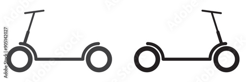 Scooter outline icon isolated. Symbol, logo illustration for mobile concept and web design.