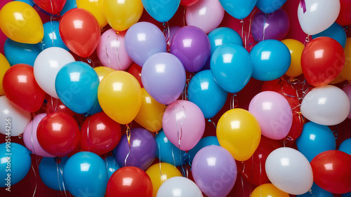 Wallpaper Mural Colorful Bunch of Balloons in Various Colors Perfect for Celebrations and Party Decorations Torontodigital.ca