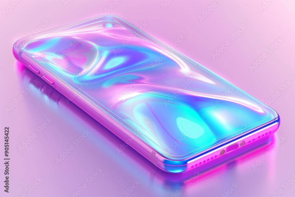 Smartphone displaying a holographic house emphasizing digital solutions for future real estate. Smartphone displaying a holographic house emphasizing digital solutions for future real estate.