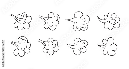 Comic fart cloud. Bad stink balloon. Smoke gas cloud in comic style. Explosion, angry breath.