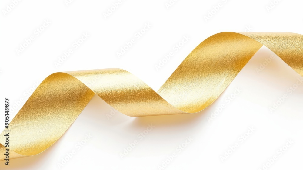 Gold stripe adhesive paper isolated on white background, rectangle form Gold stripe adhesive paper isolated on white background, rectangle form