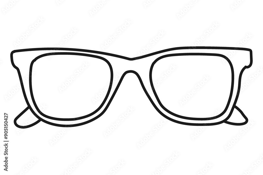 Eye-glasses png sticker, accessory doodle line art on transparent background Eye-glasses png sticker, accessory doodle line art on transparent background