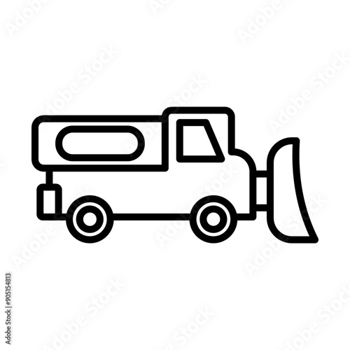 Snow Plow line icon