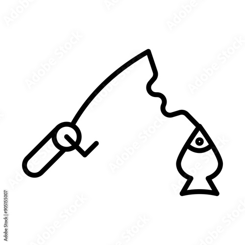 Ice Fishing line icon