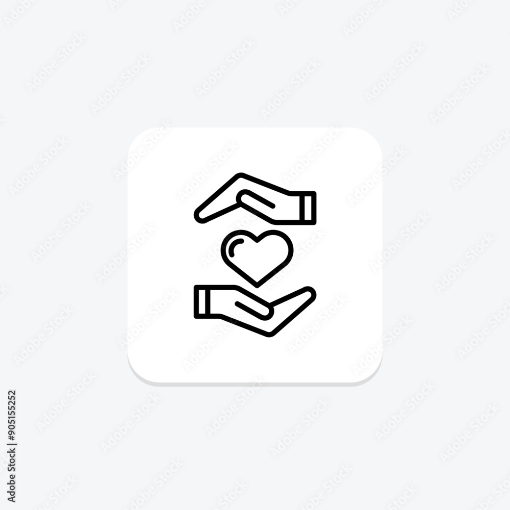 Volunteer Community line icon , vector, pixel perfect, illustrator file Volunteer Community line icon , vector, pixel perfect, illustrator file