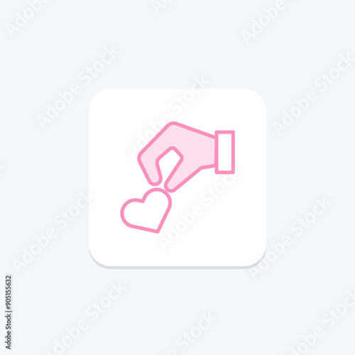 Volunteer Effort duotone line icon , vector, pixel perfect, illustrator file