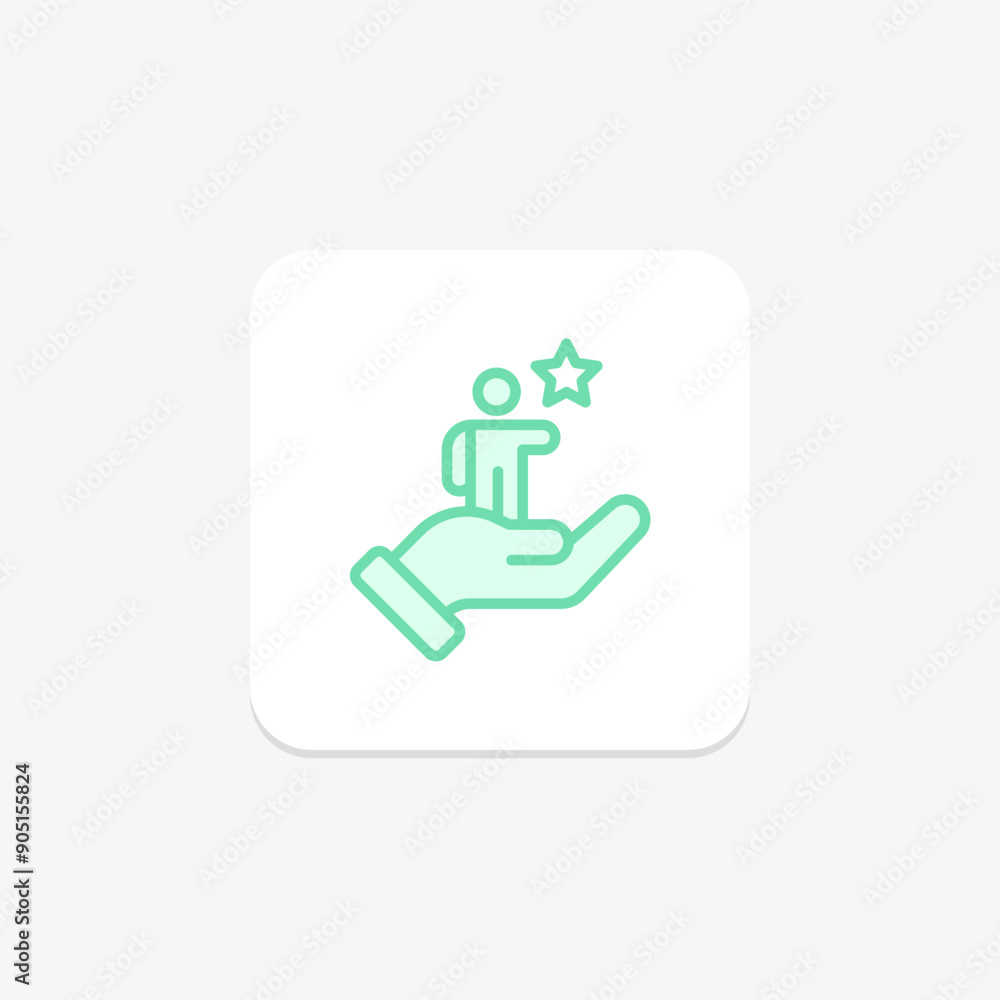 Volunteer Mentor duotone line icon , vector, pixel perfect, illustrator file Volunteer Mentor duotone line icon , vector, pixel perfect, illustrator file