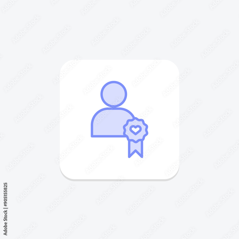 Volunteer Ambassador duotone line icon , vector, pixel perfect, illustrator file Volunteer Ambassador duotone line icon , vector, pixel perfect, illustrator file