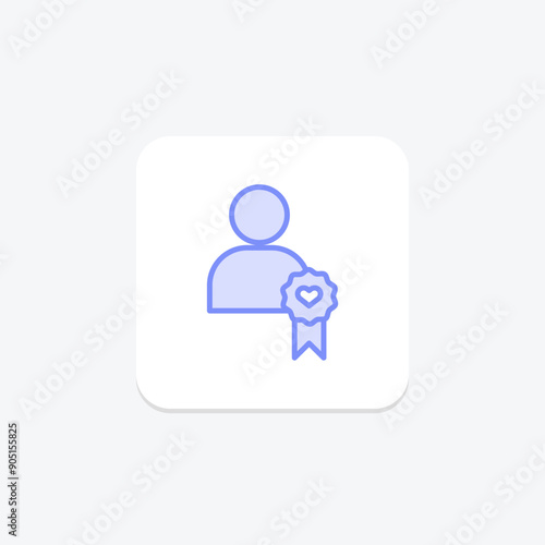 Volunteer Ambassador duotone line icon , vector, pixel perfect, illustrator file