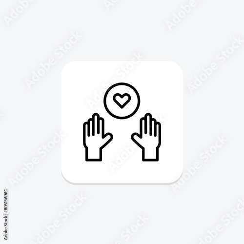 Volunteer Project line icon , vector, pixel perfect, illustrator file