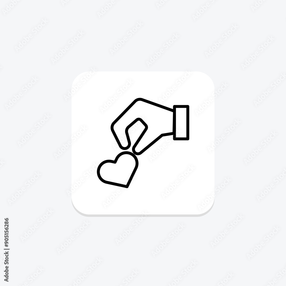 Volunteer Effort line icon , vector, pixel perfect, illustrator file Volunteer Effort line icon , vector, pixel perfect, illustrator file