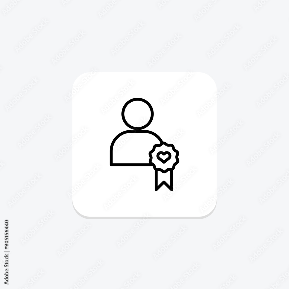 Volunteer Ambassador line icon , vector, pixel perfect, illustrator file Volunteer Ambassador line icon , vector, pixel perfect, illustrator file