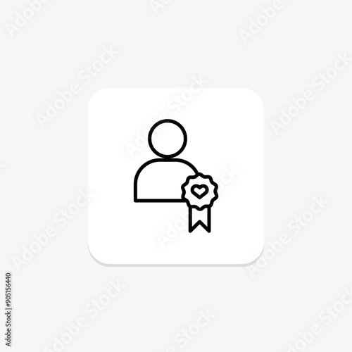 Volunteer Ambassador line icon , vector, pixel perfect, illustrator file