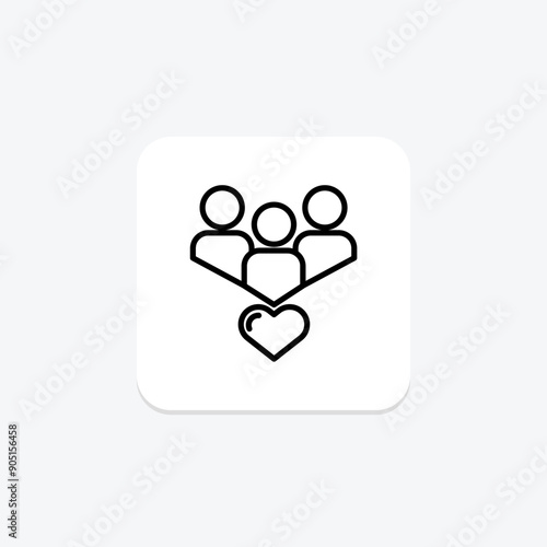 Community Service line icon , vector, pixel perfect, illustrator file