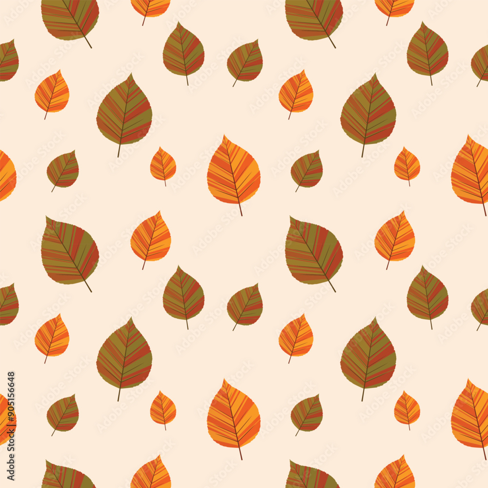 Obraz premium Seamless pattern with autumn leaves. Vector illustration.