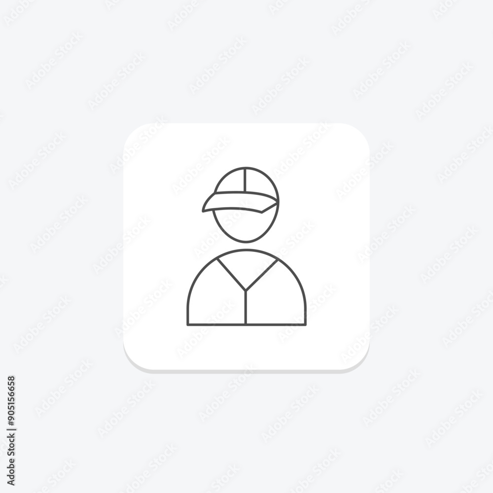 Volunteer Team thinline icon , vector, pixel perfect, illustrator file Volunteer Team thinline icon , vector, pixel perfect, illustrator file