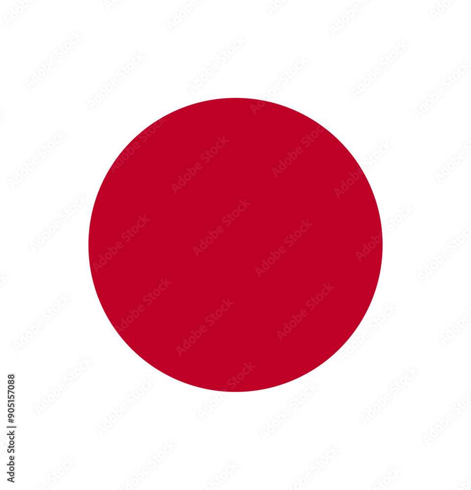 The flag of Japan. Flag icon. Standard color. Round flag. Computer illustration. Digital illustration. Vector illustration. The flag of Japan. Flag icon. Standard color. Round flag. Computer illustration. Digital illustration. Vector illustration.