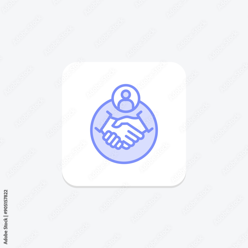 Meeting Etiquette duotone line icon , vector, pixel perfect, illustrator file Meeting Etiquette duotone line icon , vector, pixel perfect, illustrator file