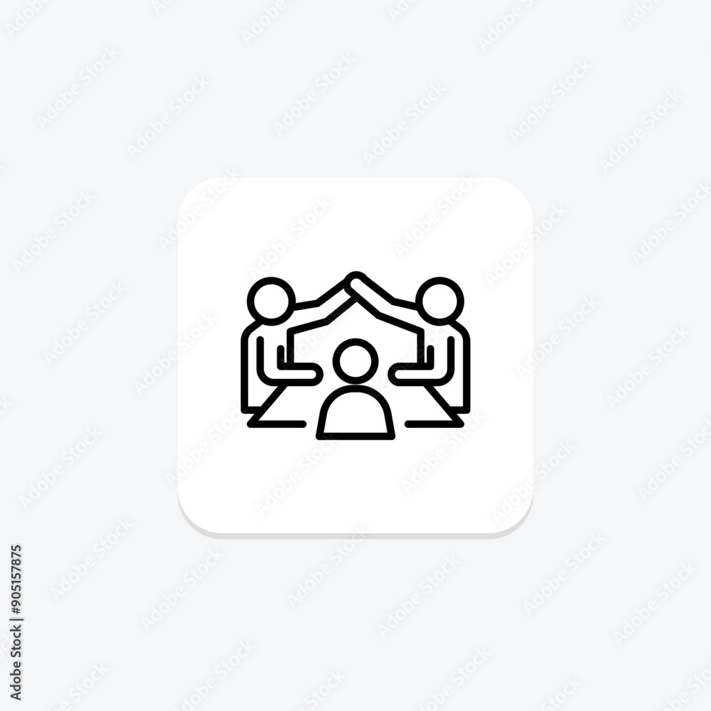 Meeting Management line icon , vector, pixel perfect, illustrator file Meeting Management line icon , vector, pixel perfect, illustrator file
