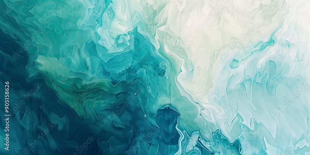 Abstract Teal and White Fluid Art Background Abstract Teal and White Fluid Art Background