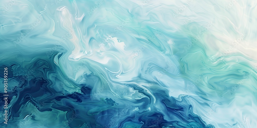 Abstract Teal and White Fluid Art Background Abstract Teal and White Fluid Art Background
