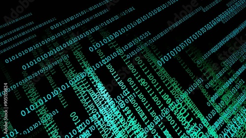 Abstract binary data digital technology background. 