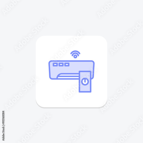 Hotel Air Conditioning duotone line icon , vector, pixel perfect, illustrator file