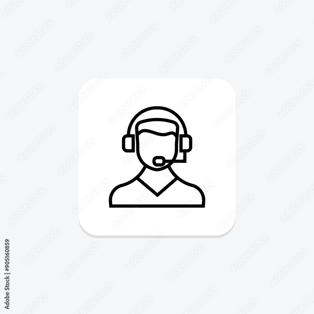 Hotel Customer Service line icon , vector, pixel perfect, illustrator file Hotel Customer Service line icon , vector, pixel perfect, illustrator file