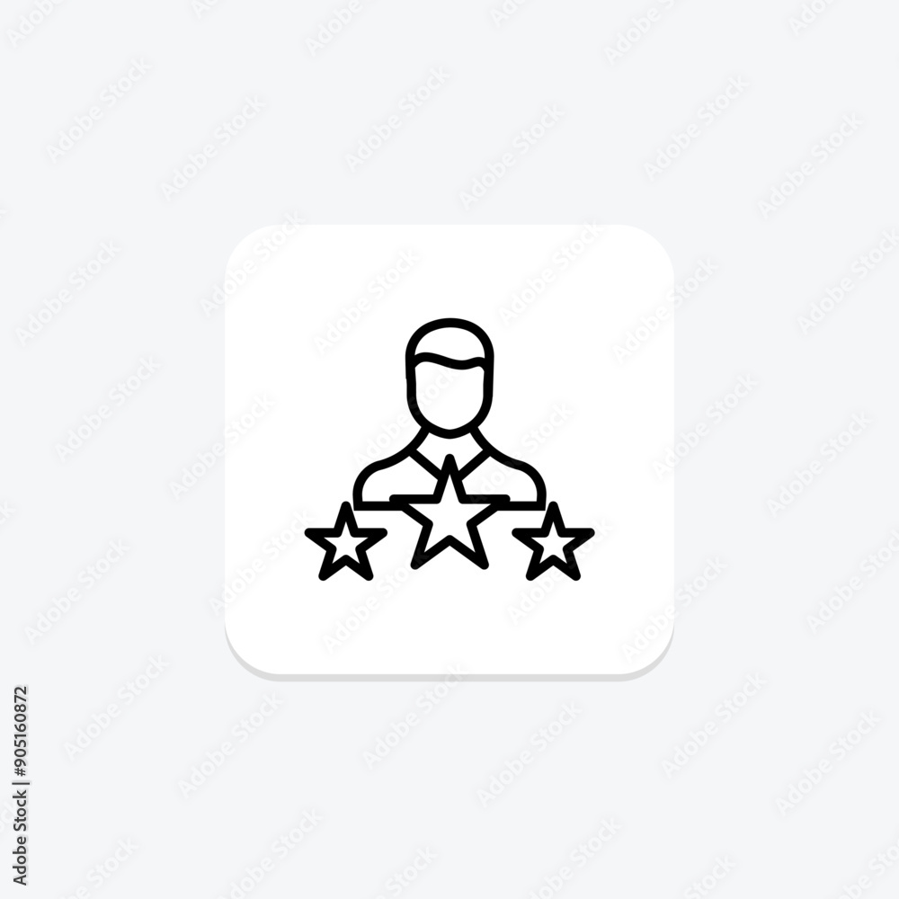 Hotel Satisfaction line icon , vector, pixel perfect, illustrator file Hotel Satisfaction line icon , vector, pixel perfect, illustrator file